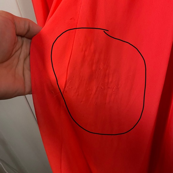 Hailey Logan Adrianna Papell Neon Homecoming Dress Size 7/8 Ruched Chiffon - Picture 9 of 15